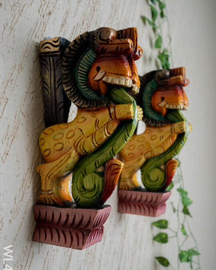 Wooden Carved Yazhi Bracket - 12 inch - Set of 2 - WL4789 - Wooden Artifacts