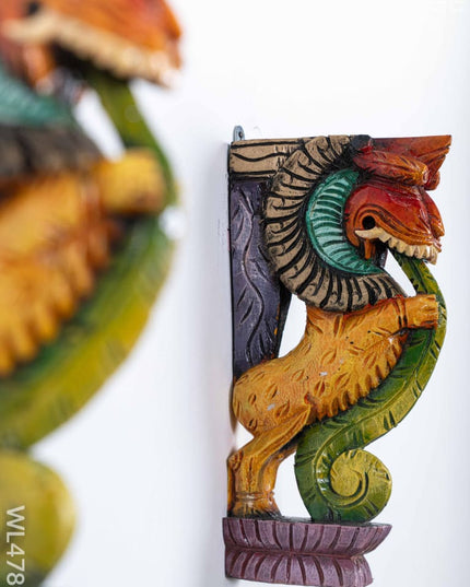Wooden Carved Yazhi Bracket - 12 inch - Set of 2 - WL4789 Wooden Artifacts