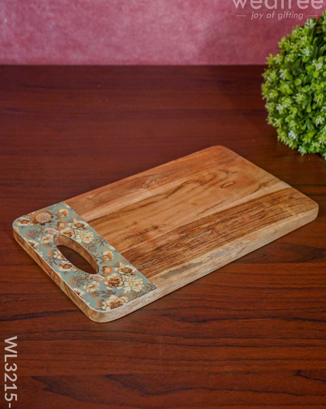 Wooden Chopping Board With Cut Handle - Wl3215-2 Utility