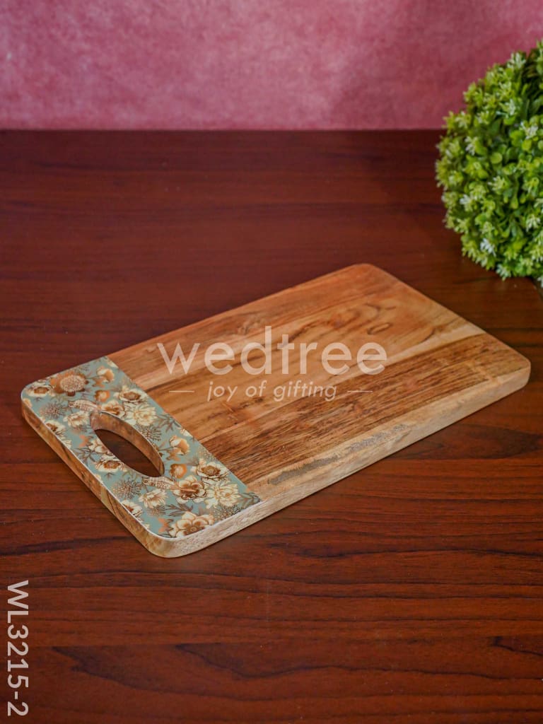 Wooden Chopping Board With Cut Handle - Wl3215-2 Utility
