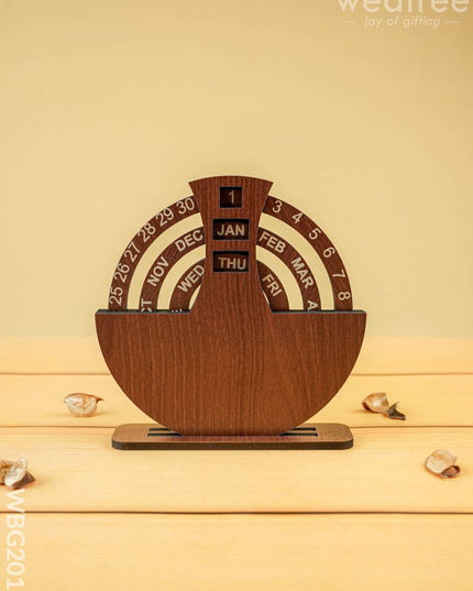 Wooden Desk Calendar - 6 inch - WBG2016 - Home Decors RG