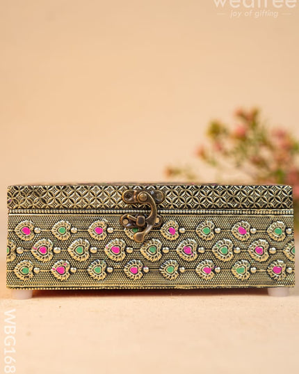 Wooden Dryfruit Box with Peacock Design - 7X5 inch - WBG1689 Dry Fruit Box