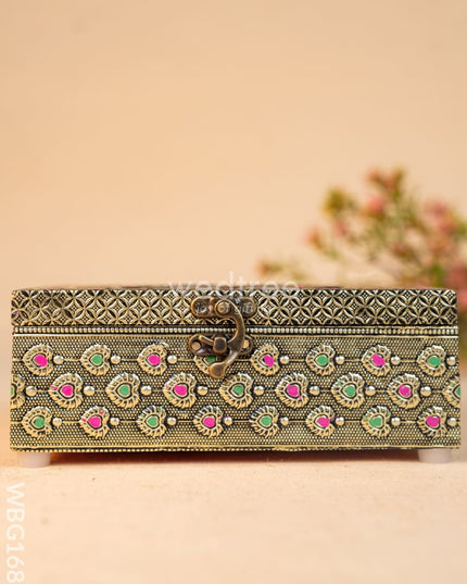 Wooden Dryfruit Box with Peacock Design - 7X5 inch - WBG1689 Dry Fruit Box