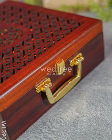Wooden Floral Engraved Dry Fruit Box - Wl3901