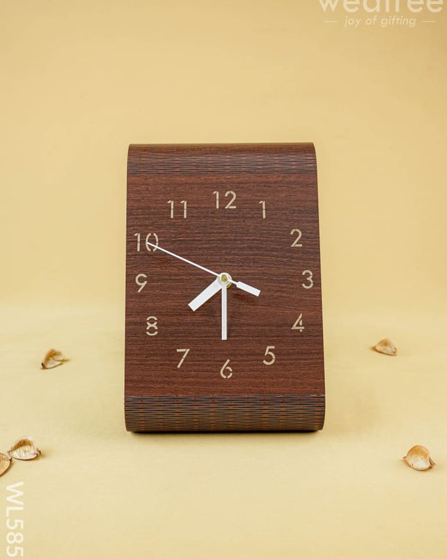 Wooden Foldable Clock - 8 inch - WL5851 - Desk Organisers