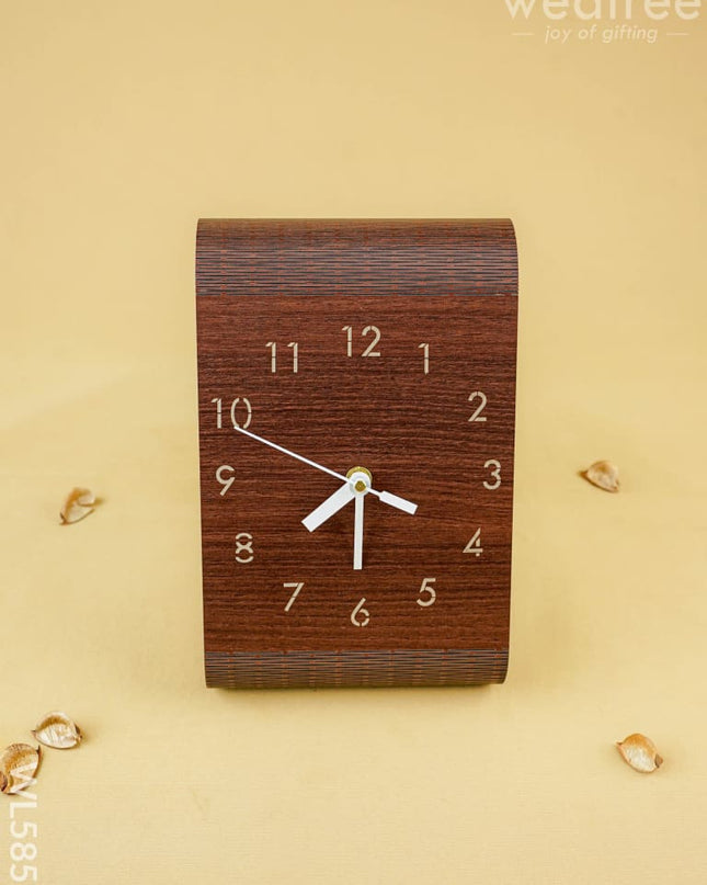 Wooden Foldable Clock - 8 inch - WL5851 - Desk Organisers