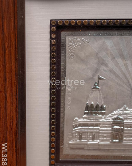 Wooden Frame With Ram Family Silver Coating - Wl3883 German Photo
