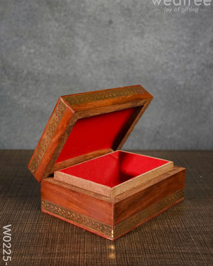 Wooden Gem Stone Box - 3X4 W0225-1 Jewellery Holders
