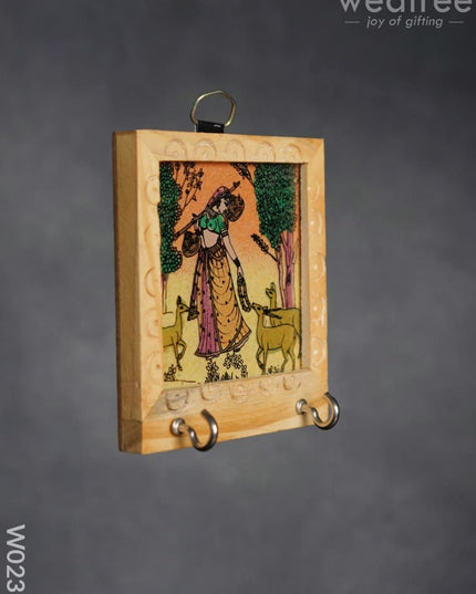Wooden Gem Stone Painting Key Hanger 3X3 - W0236 Hangers