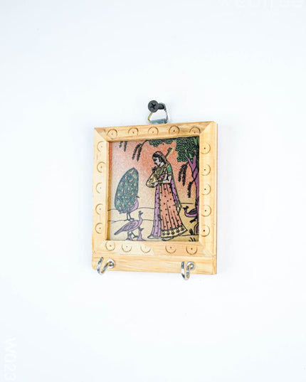 Wooden Gem Stone Painting Key Hanger 3x3 - W0236 - Wooden Key Hangers RG