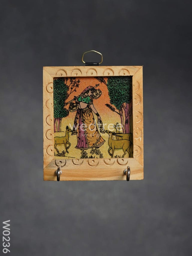 Wooden Gem Stone Painting Key Hanger 3x3 - W0236 – Wedtree