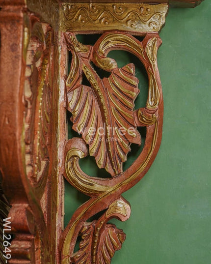Wooden Hand Painted Wall Shelf - Wl2649-2 Utility