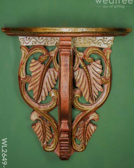 Wooden Hand Painted Wall Shelf - Wl2649-2 Utility