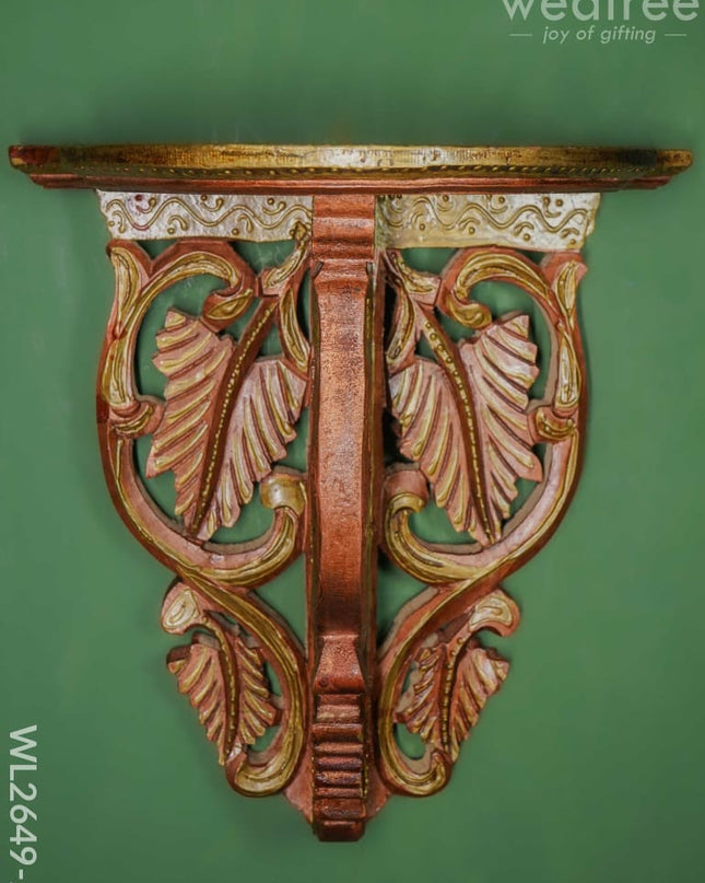 Wooden Hand Painted Wall Shelf - Wl2649-2 Utility
