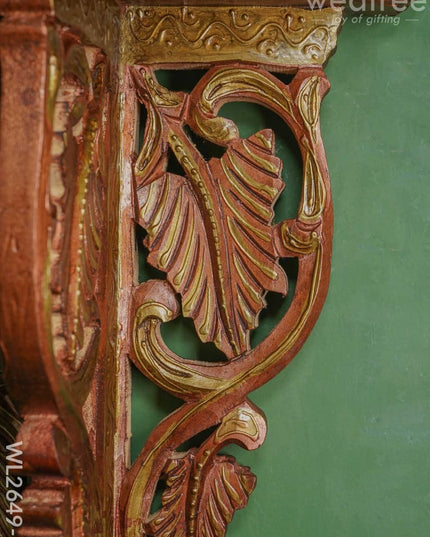Wooden Hand Painted Wall Shelf - Wl2649-2 Utility