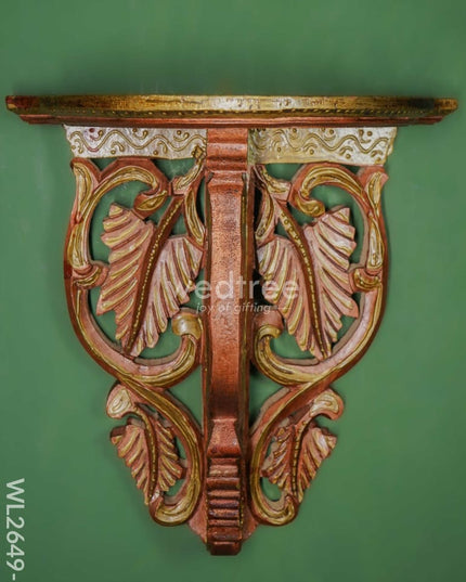Wooden Hand Painted Wall Shelf - Wl2649-2 Utility