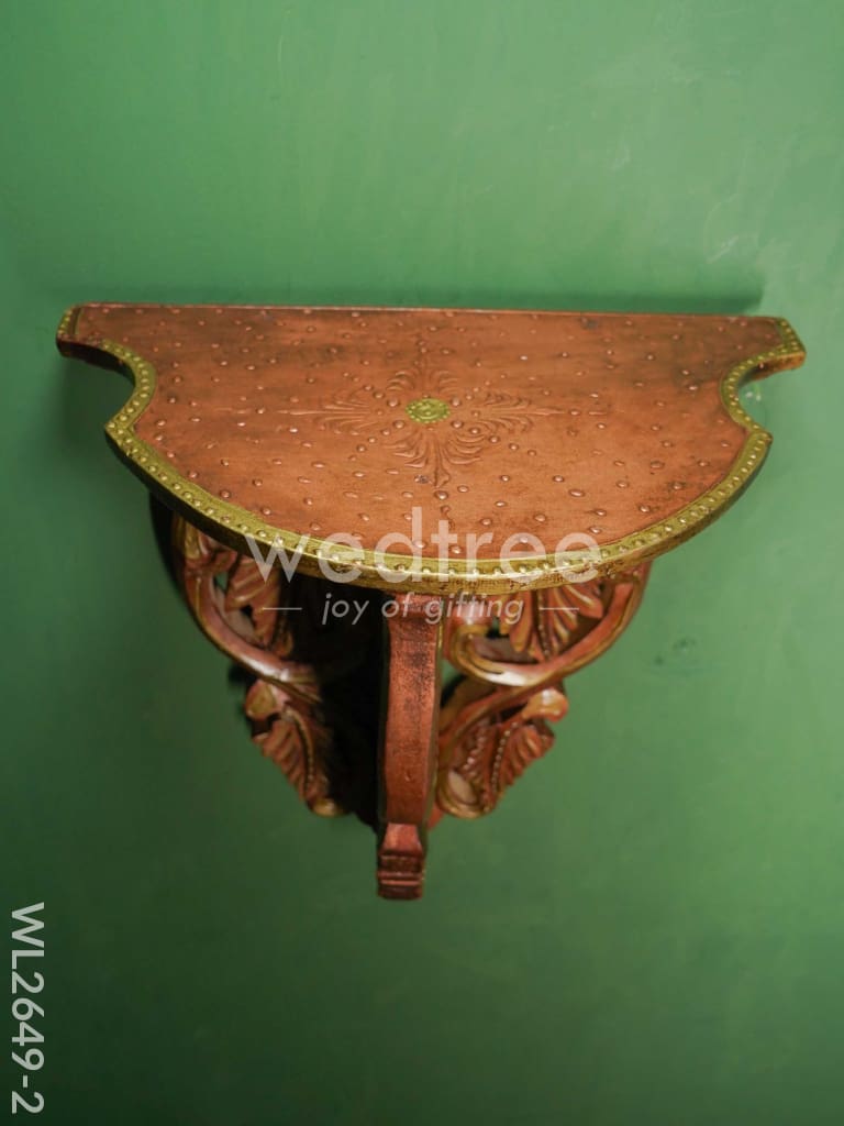 Wooden Hand Painted Wall Shelf - Wl2649-2 Utility