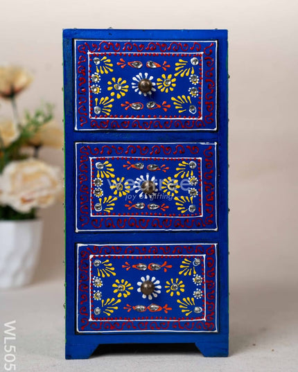 Wooden Handpainted 3 Drawer Organizer Box - WL5058 Wooden Utility