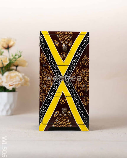 Wooden Handpainted 3 Drawer Organizer Box - WL5059 Wooden Utility