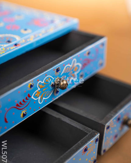 Wooden Handpainted 3 Drawer Organizer Box - WL5074 Wooden Utility