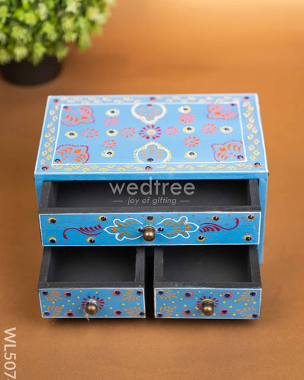Wooden Handpainted 3 Drawer Organizer Box - WL5074 Wooden Utility