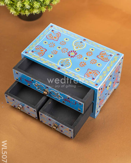 Wooden Handpainted 3 Drawer Organizer Box - WL5074 Wooden Utility