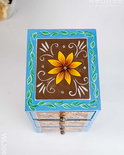 Wooden Handpainted 3 Drawer Organizer Box - WL5083 Wooden Utility