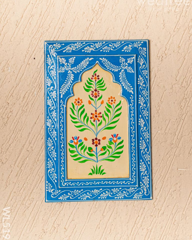Wooden Handpainted Wall Decor - 12x8 inch - Blue - WL5193 - Frames