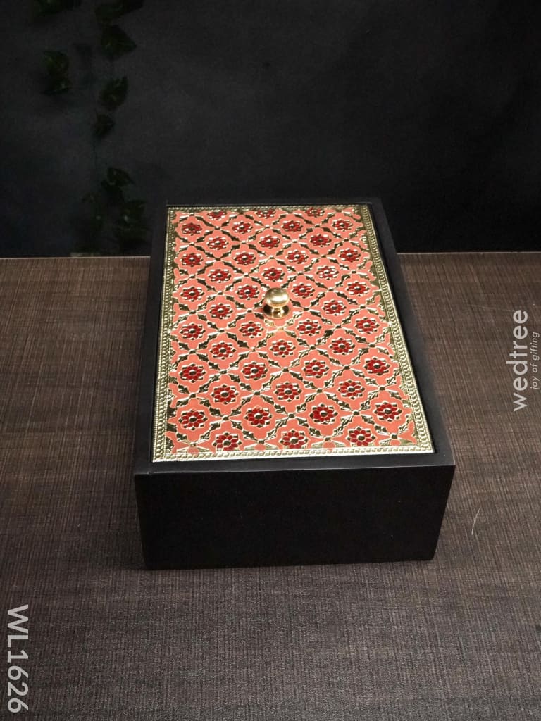 Wooden Meenakari Jewel Box - Wl1626 Others