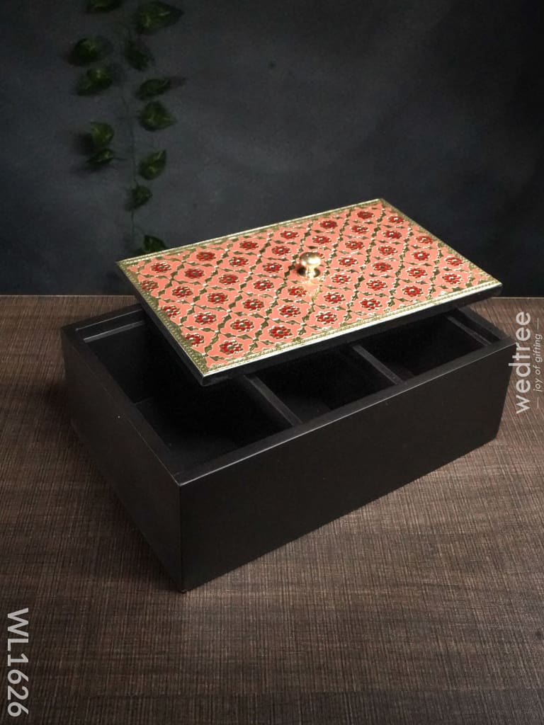 Wooden Meenakari Jewel Box - Wl1626 Others