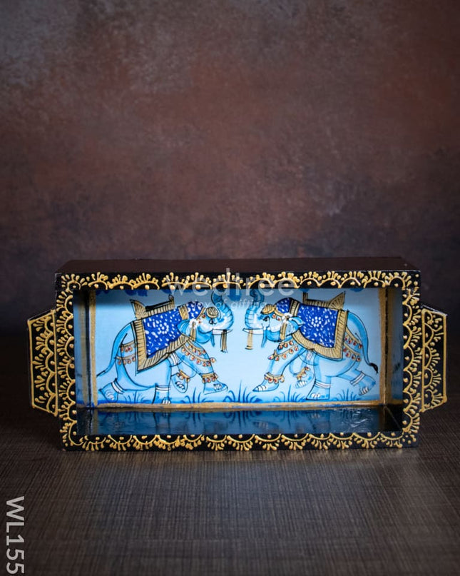 Wooden Painted Tray - 8Inches Wl1553 Trays