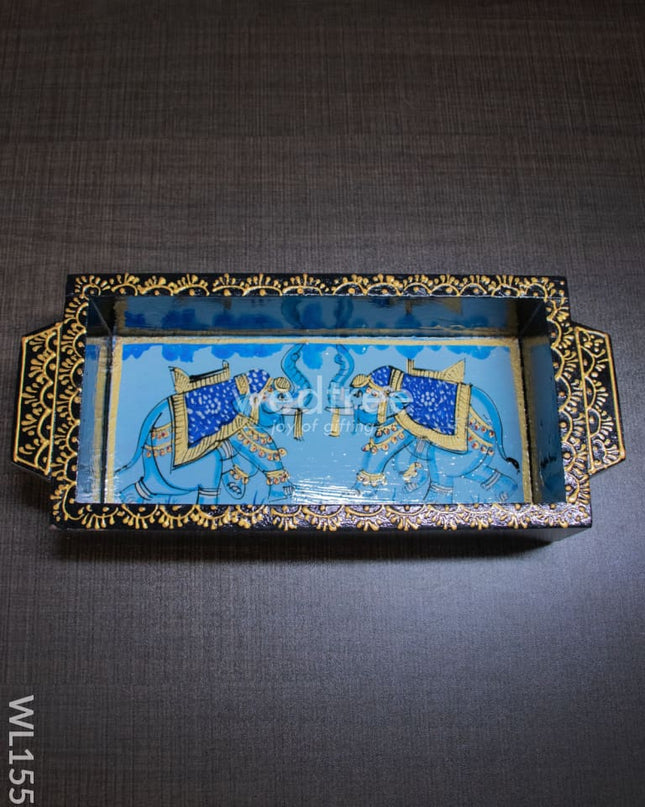 Wooden Painted Tray - 8Inches Wl1553 Trays