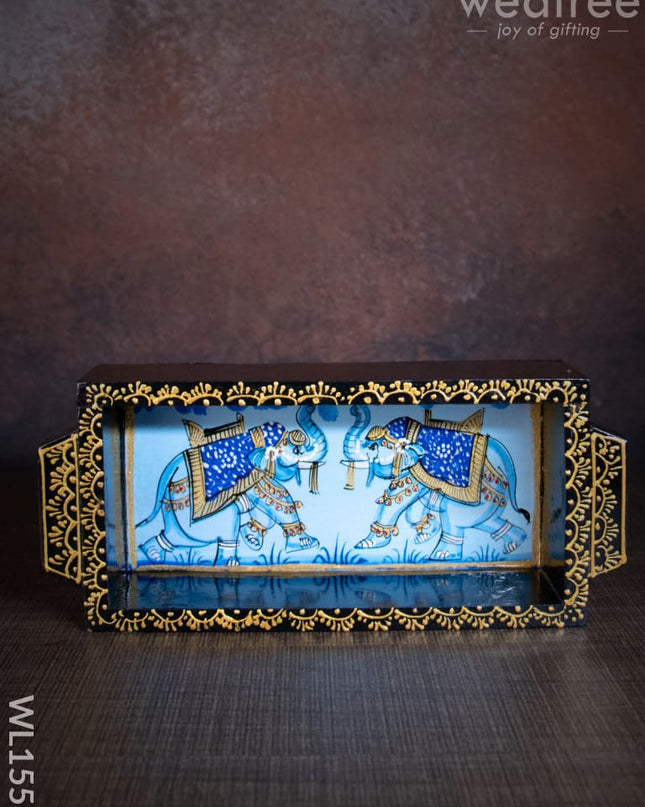 Wooden Painted Tray - 8Inches Wl1553 Trays