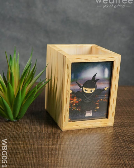 Wooden Pen Stand (3.2 X 4.2) - Ninja Wbg0519 Kids Return Gifts