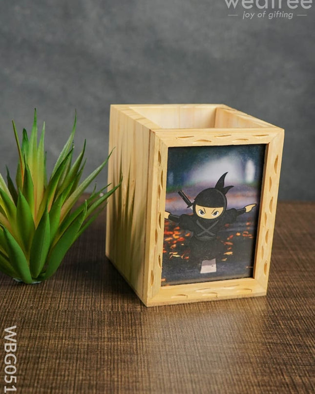Wooden Pen Stand (3.2 X 4.2) - Ninja Wbg0519 Kids Return Gifts