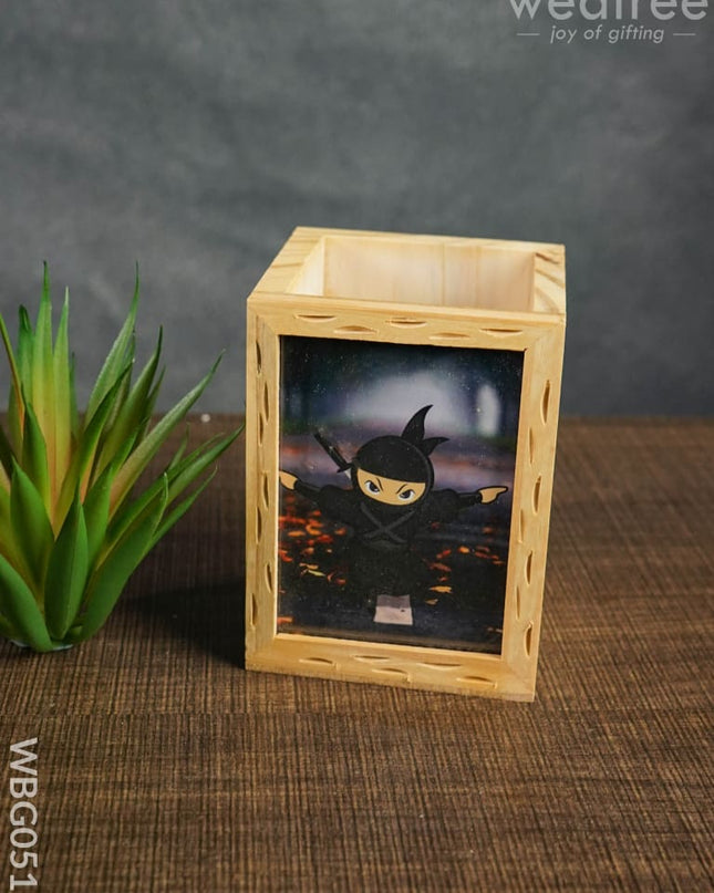 Wooden Pen Stand (3.2 X 4.2) - Ninja Wbg0519 Kids Return Gifts