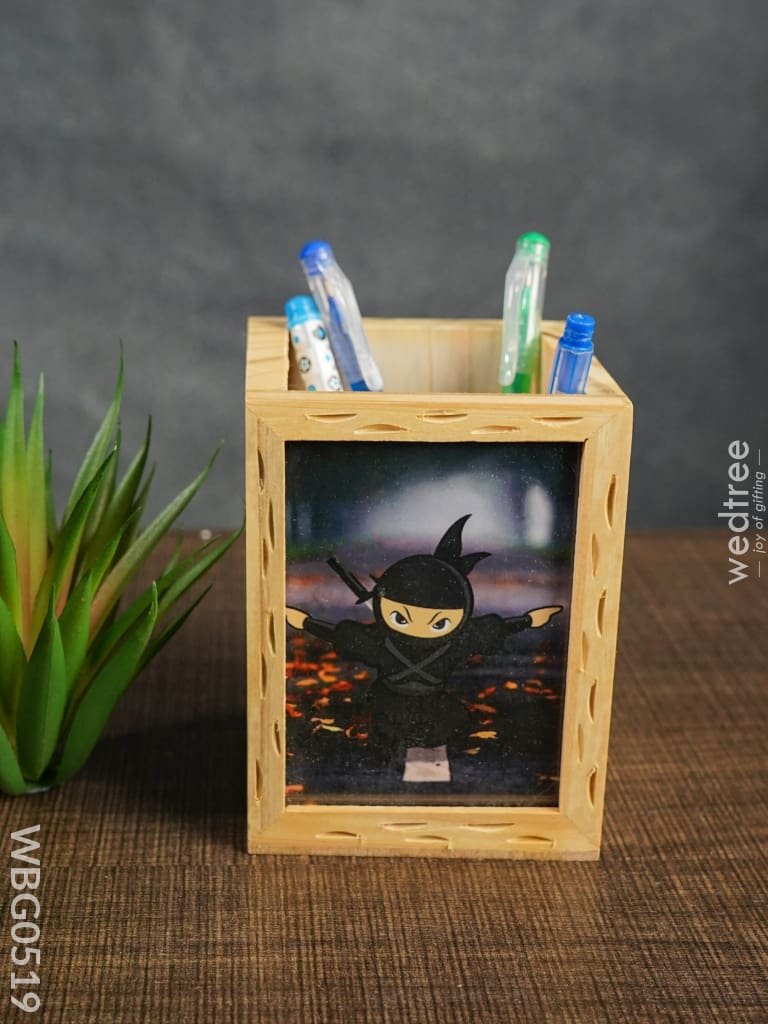 Wooden Pen Stand (3.2 X 4.2) - Ninja Wbg0519 Kids Return Gifts