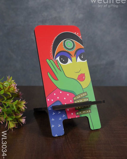 Wooden Printed Phone Stand - Wl3034 2 Utility