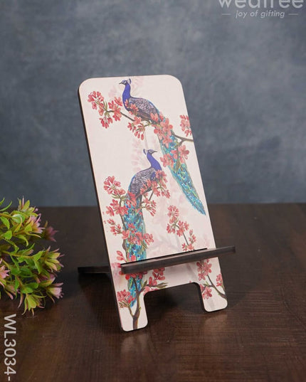 Wooden Printed Phone Stand - Wl3034 3 Utility