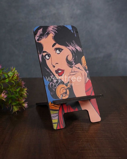 Wooden Printed Phone Stand - Wl3034 Utility