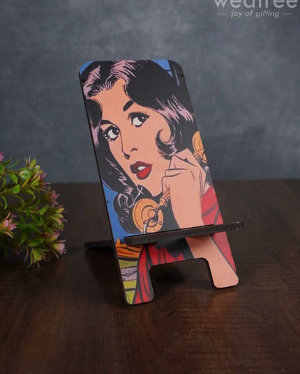 Wooden Printed Phone Stand - Wl3034 Utility
