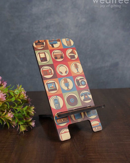 Wooden Printed Phone Stand - Wl3034 Utility