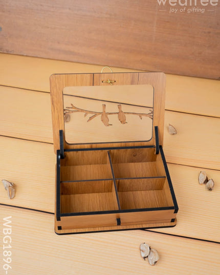 Wooden Sparrow Dry Fruit Box - 7x5 inch - WBG1896-1 - Dry Fruit Box RG