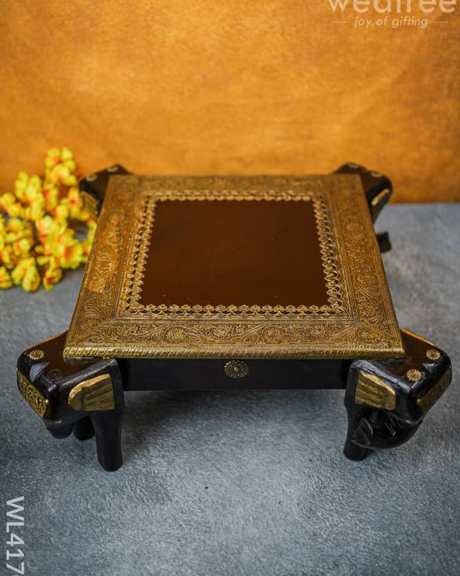 Four Elephant Wooden Stool (15 X 15) - Wl4170 Utility
