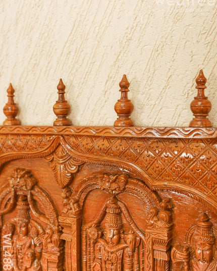 Wooden Tirupathi Balaji with Dasavatharam Panel - WL4881 Wooden Decor