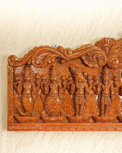 Wooden Tirupathi Balaji with Dasavatharam Panel - WL4881 Wooden Decor
