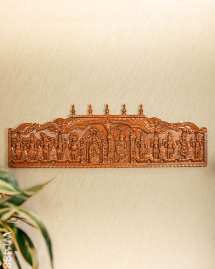 Wooden Tirupathi Balaji with Dasavatharam Panel - WL4881 Wooden Decor