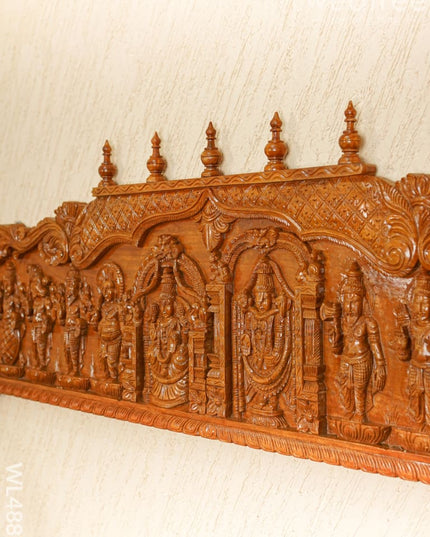 Wooden Tirupathi Balaji with Dasavatharam Panel - WL4881 Wooden Decor