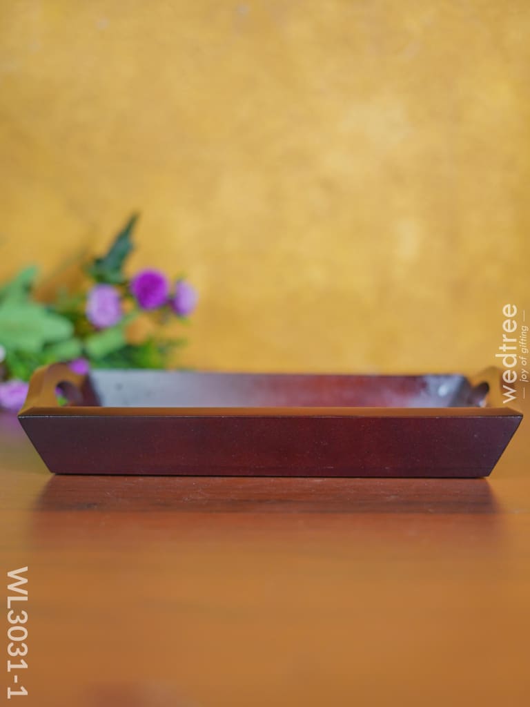 Wooden Tray With Brass Fitting - Wl3031 Trays