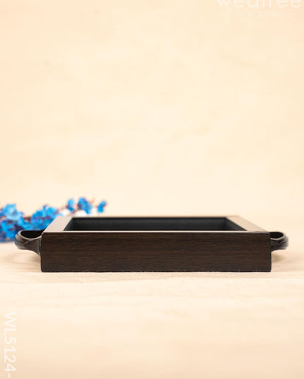 Wooden Tray with Kolam Design - 6x6 inch - WL5124-4 - Wooden Trays